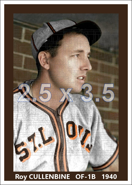 Roy Cullenbine - 1940 St. Louis Browns - choose a size & style