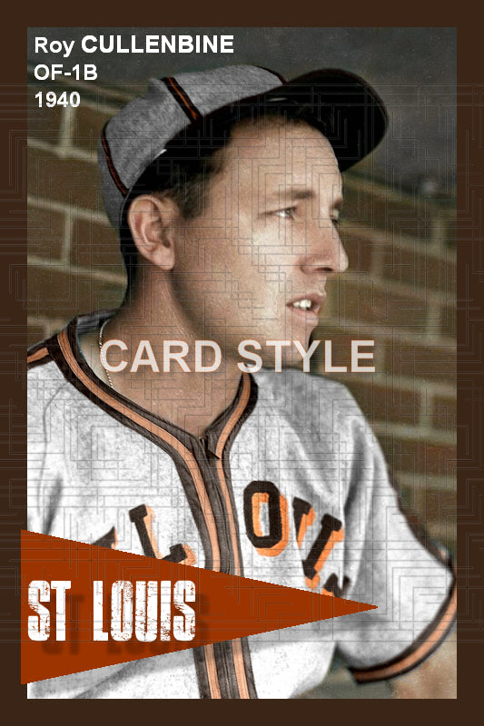 Roy Cullenbine - 1940 St. Louis Browns - choose a size & style