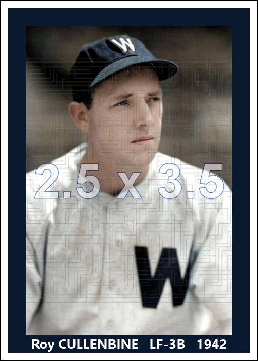 Roy Cullenbine - 1942 Washington Senators - choose a size & style