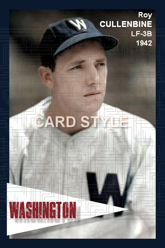 Roy Cullenbine - 1942 Washington Senators - choose a size & style