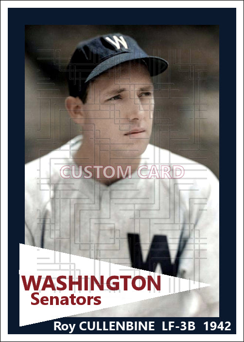 Roy Cullenbine - 1942 Washington Senators - choose a size & style