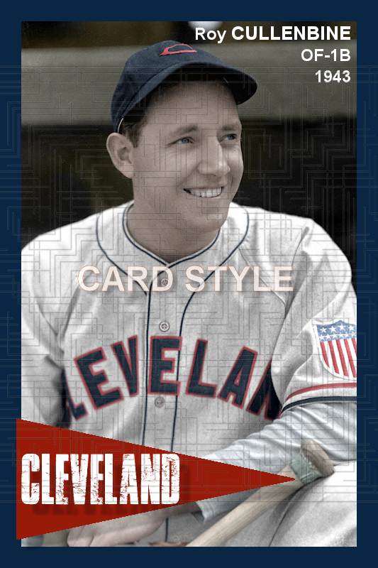 Roy Cullenbine - 1943 Cleveland Indians - choose a size & style
