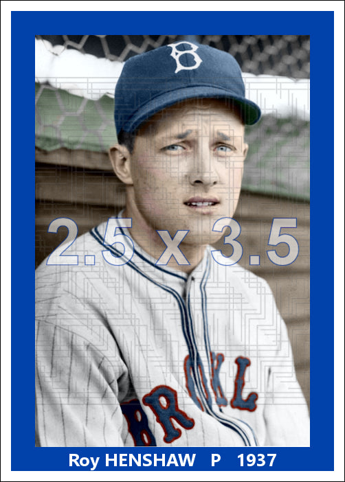 Roy Henshaw - 1937 Brooklyn Dodgers - choose a size & style