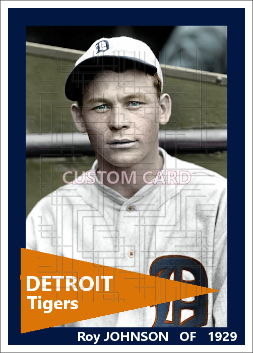 Roy Johnson - 1929 Detroit Tigers - choose a size & style