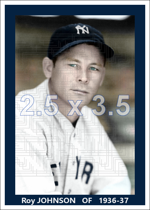 Roy Johnson - 1936-37 New York Yankees - choose a size & style