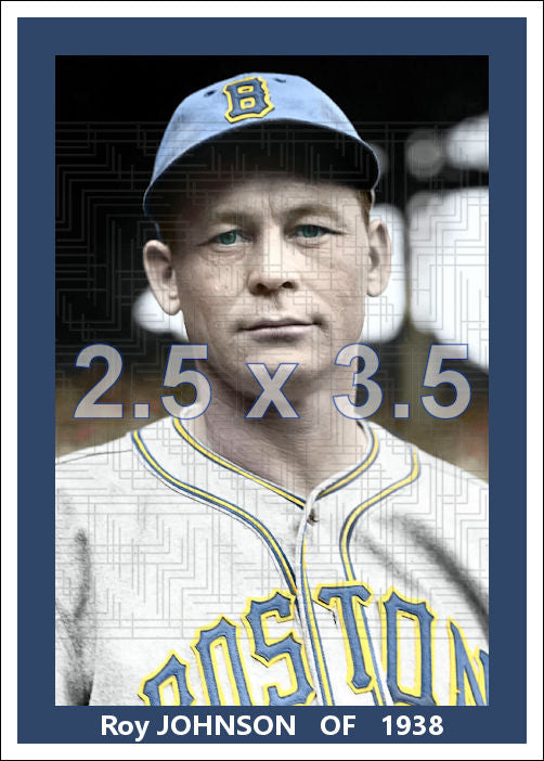 Roy Johnson - 1938 Boston Bees - choose a size & style