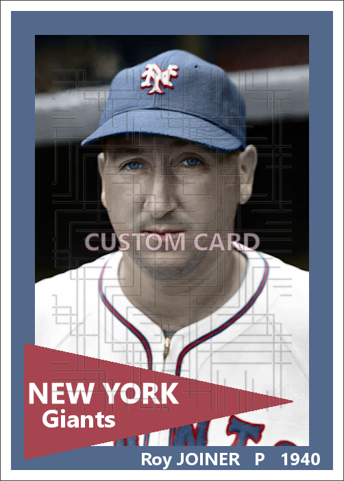 Roy Joiner - 1940 New York Giants - choose a size & style