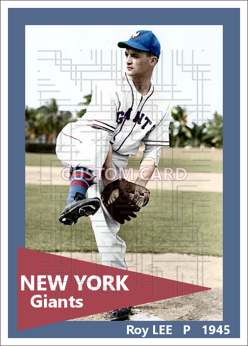 Roy Lee - 1945 New York Giants - choose a size & style