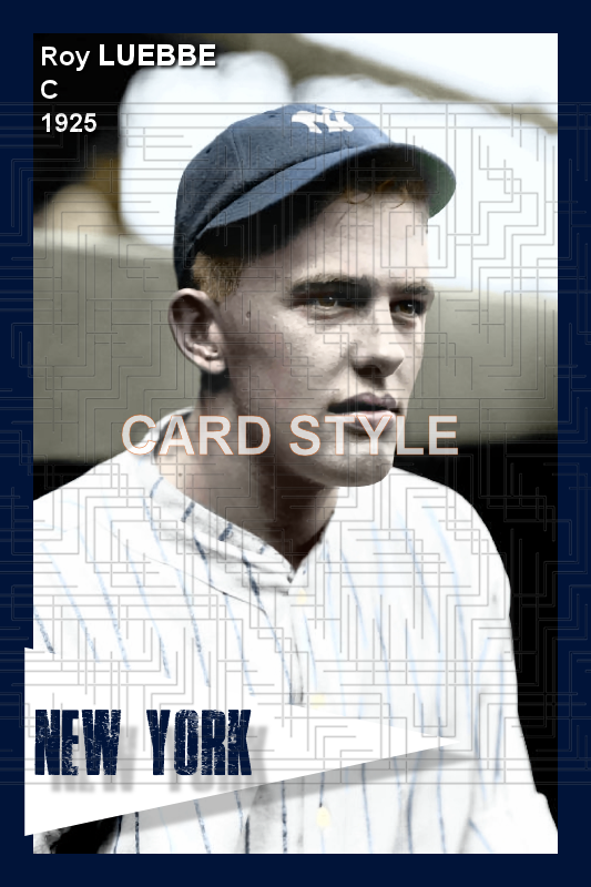 Roy Luebbe - 1925 New York Yankees - choose a size & style