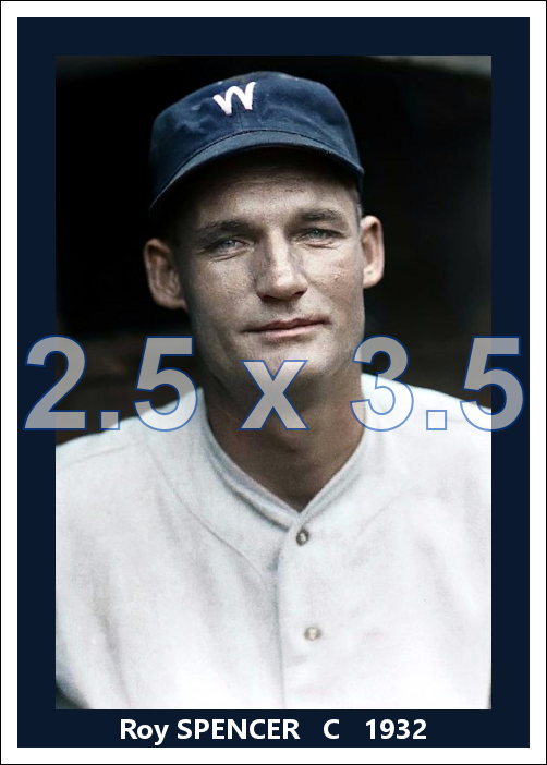 Roy Spencer - 1932 Washington Senators - choose a size & style
