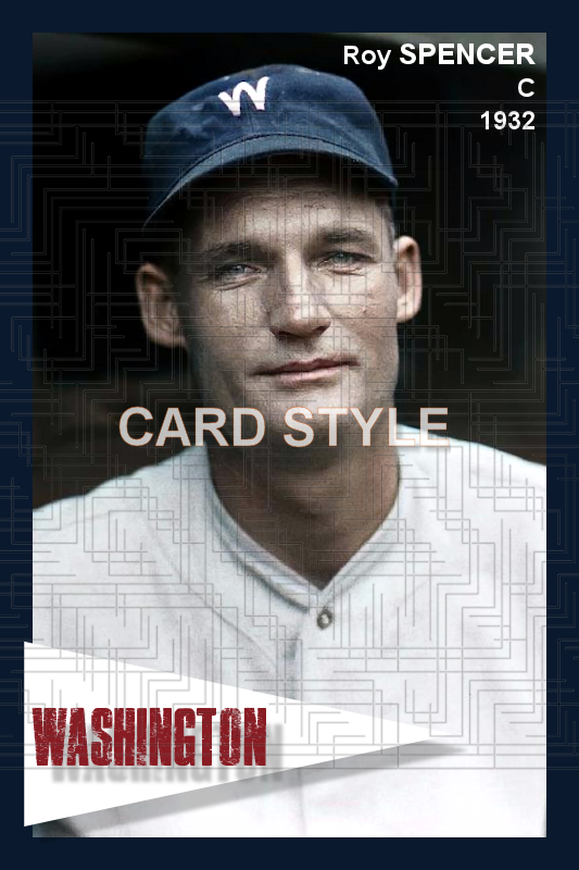 Roy Spencer - 1932 Washington Senators - choose a size & style
