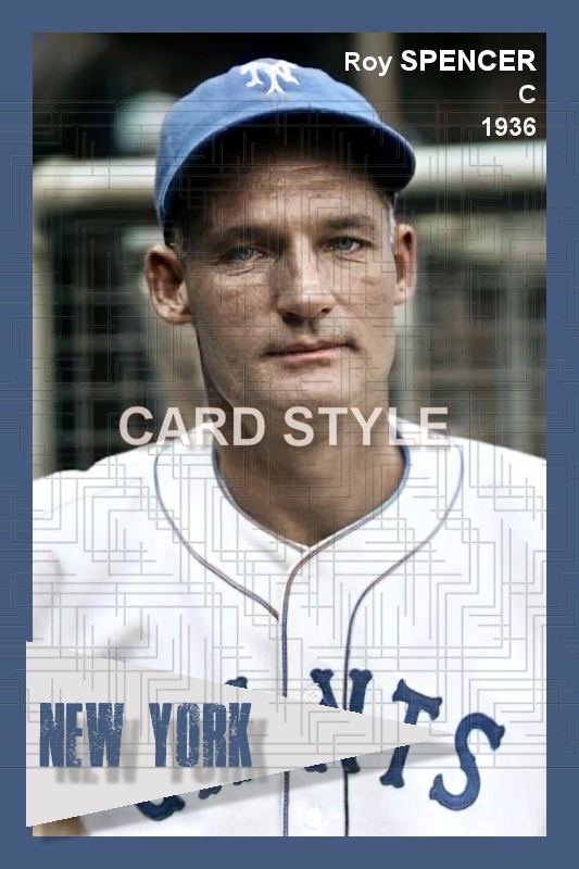 Roy Spencer - 1936 New York Giants - choose a size & style