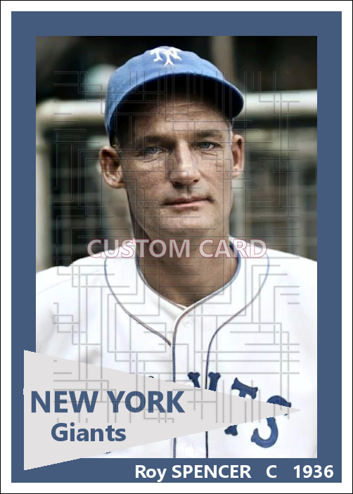 Roy Spencer - 1936 New York Giants - choose a size & style