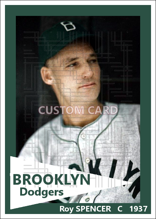Roy Spencer - 1937 Brooklyn Dodgers - choose a size & style
