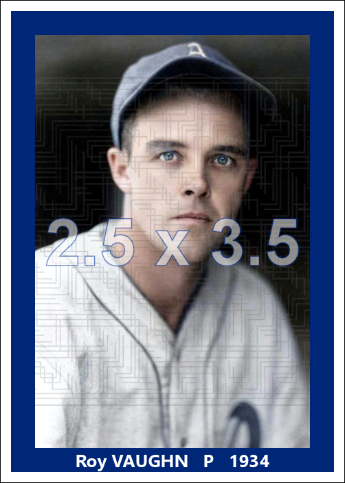 Roy Vaughn - 1934 Philadelphia Athletics - choose a size & style