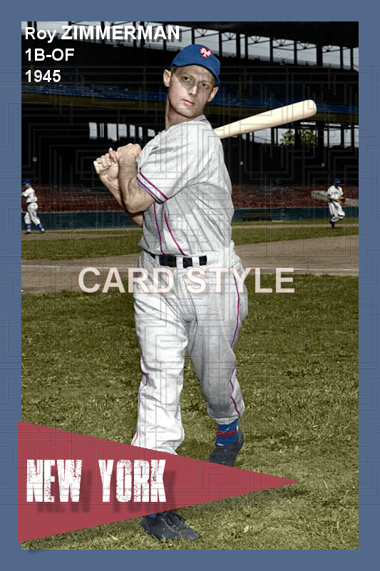 Roy Zimmerman - 1945 New York Giants - choose a size & style