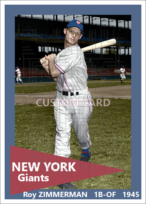 Roy Zimmerman - 1945 New York Giants - choose a size & style
