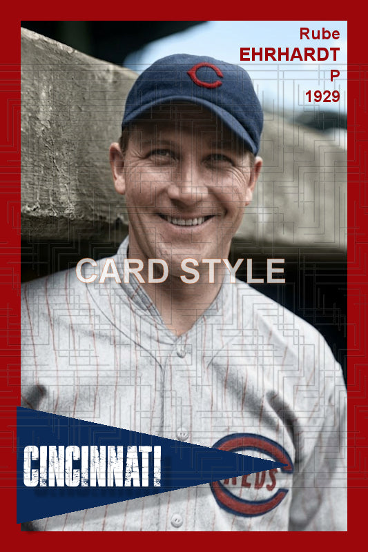 Rube Ehrhardt - 1929 Cincinnati Reds - choose a size & style