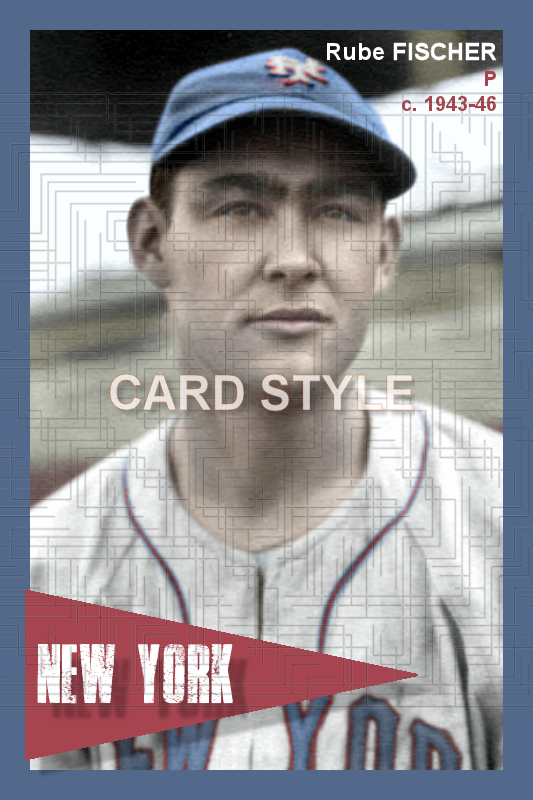 Rube Fischer - 1943-46 New York Giants - choose a size & style