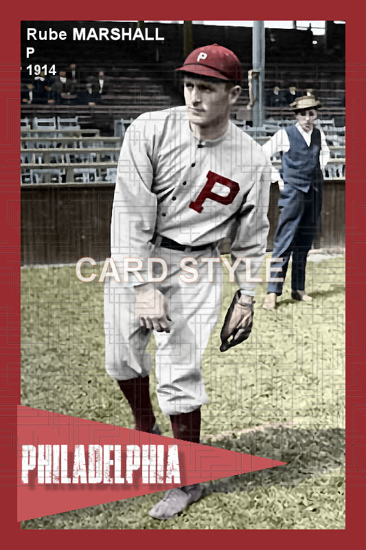 Rube Marshall - 1914 Philadelphia Phillies - choose a size & style