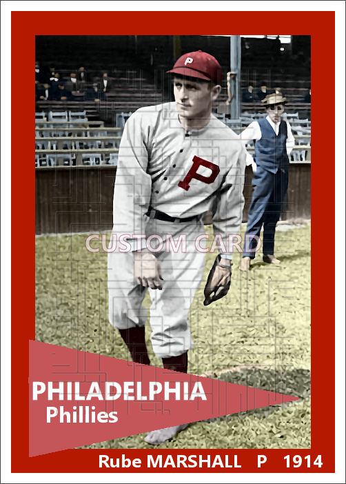 Rube Marshall - 1914 Philadelphia Phillies - choose a size & style