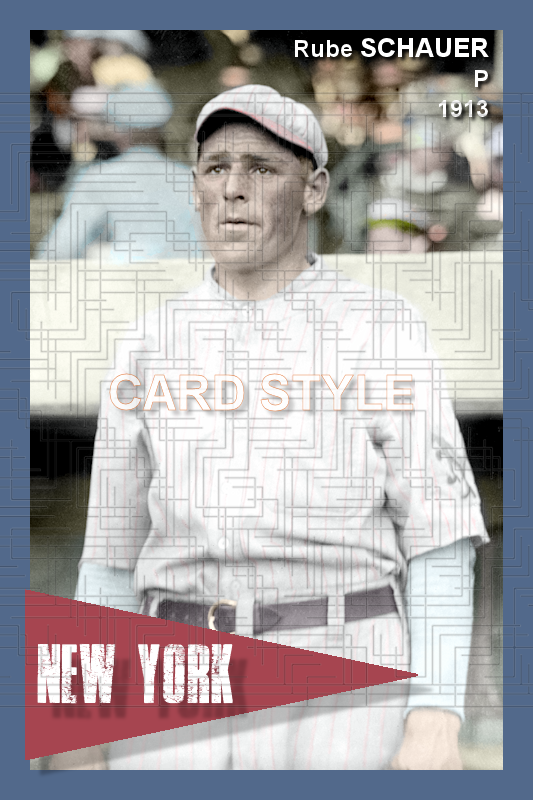 Rube Schauer - 1913 New York Giants - choose a size & style