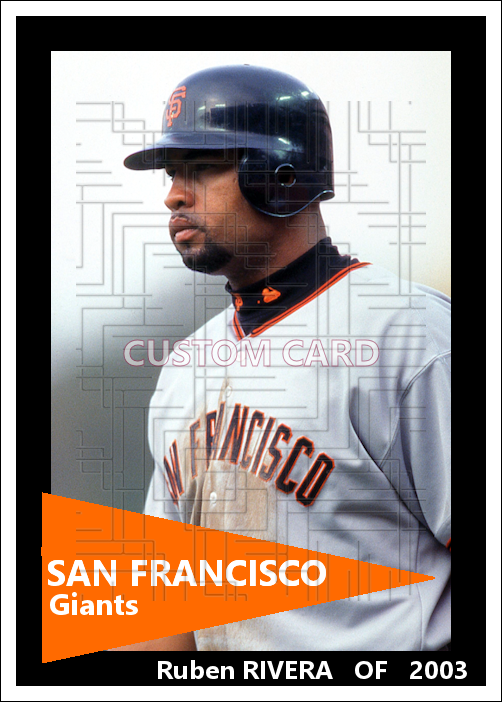 Ruben Rivera - 2003 San Francisco Giants - choose a size & style