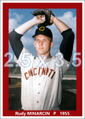 Rudy Minarcin - 1955 Cincinnati Reds - choose a size & style