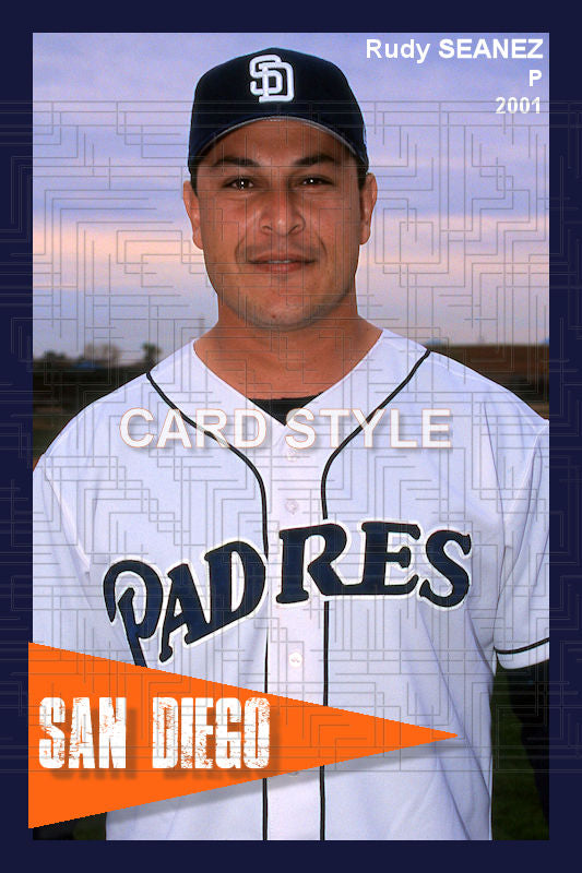 Rudy Seanez - 2001 San Diego Padres - choose a size & style