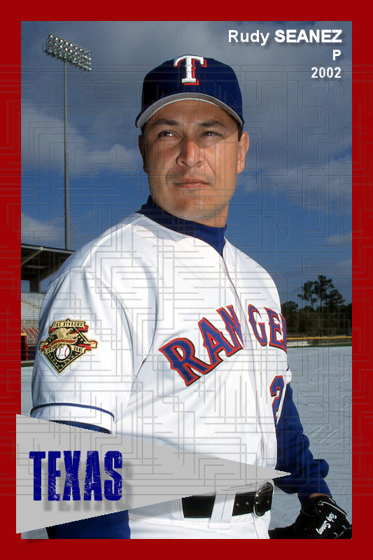 Rudy Seanez - 2002 Texas Rangers - choose a size & style