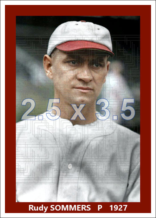 Rudy Sommers - 1927 Boston Red Sox - choose a size & style