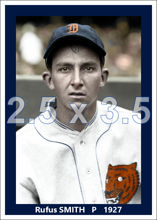 Rufus Smith - 1927 Detroit Tigers - choose a size & style