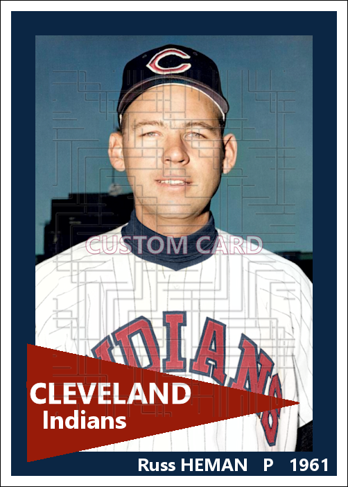 Russ Heman - 1961 Cleveland Indians - choose a size & style