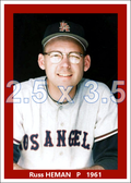 Russ Heman - 1961 Los Angeles Angels - choose a size & style