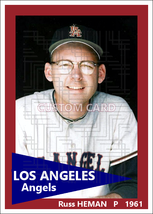 Russ Heman - 1961 Los Angeles Angels - choose a size & style
