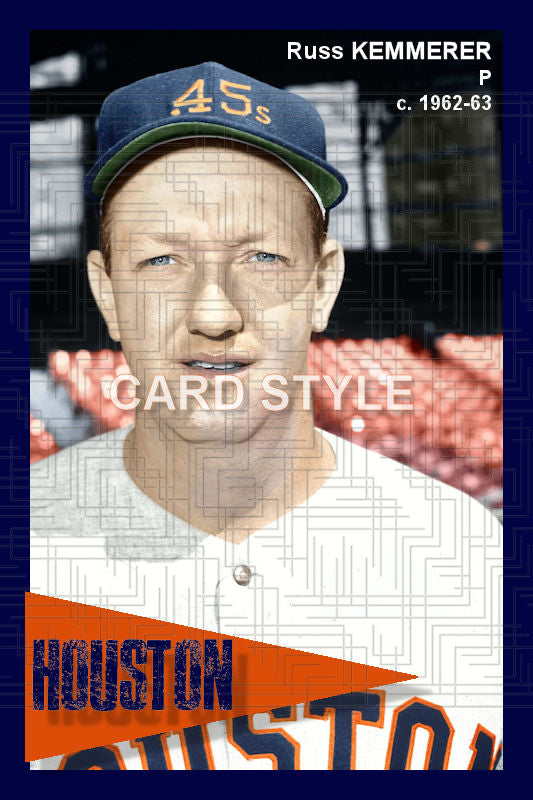 Russ Kemmerer - 1962-63 Houston Colt .45s - choose a size & style