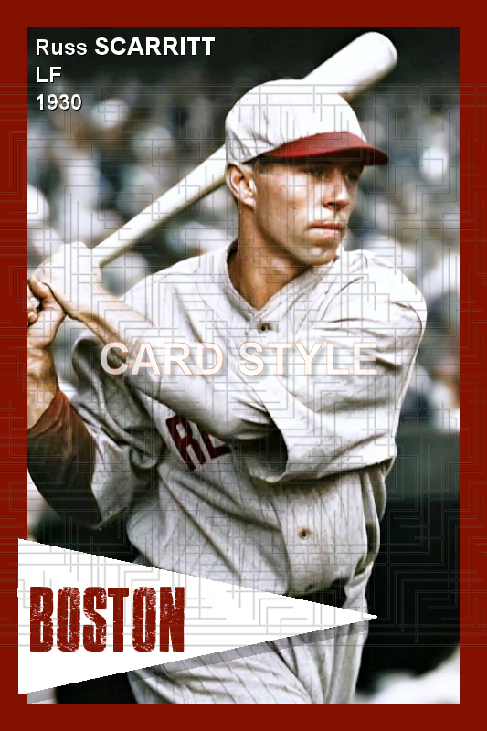 Russ Scarritt - 1930 Boston Red Sox - choose a size & style