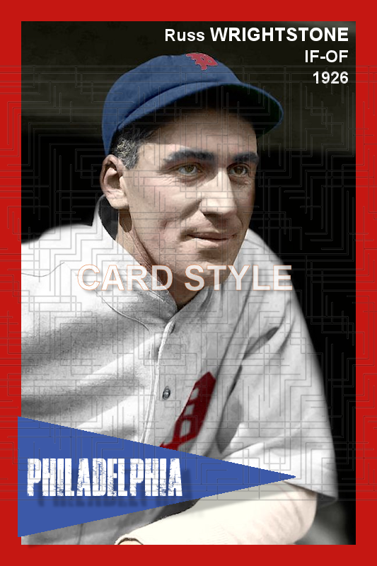 Russ Wrightstone - 1926 Philadelphia Phillies - choose a size & style