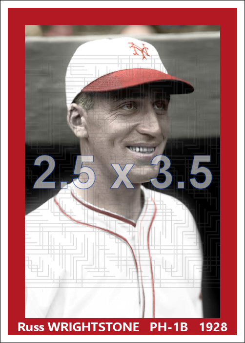 Russ Wrightstone - 1928 New York Giants - choose a size & style