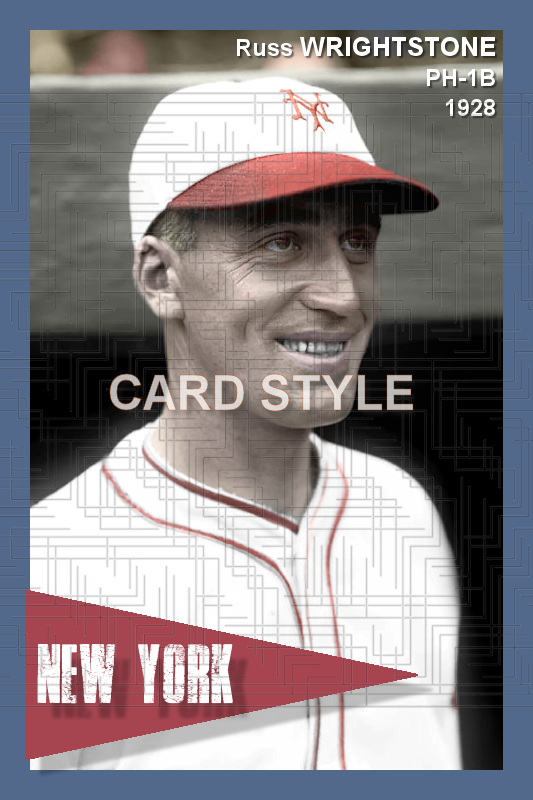 Russ Wrightstone - 1928 New York Giants - choose a size & style