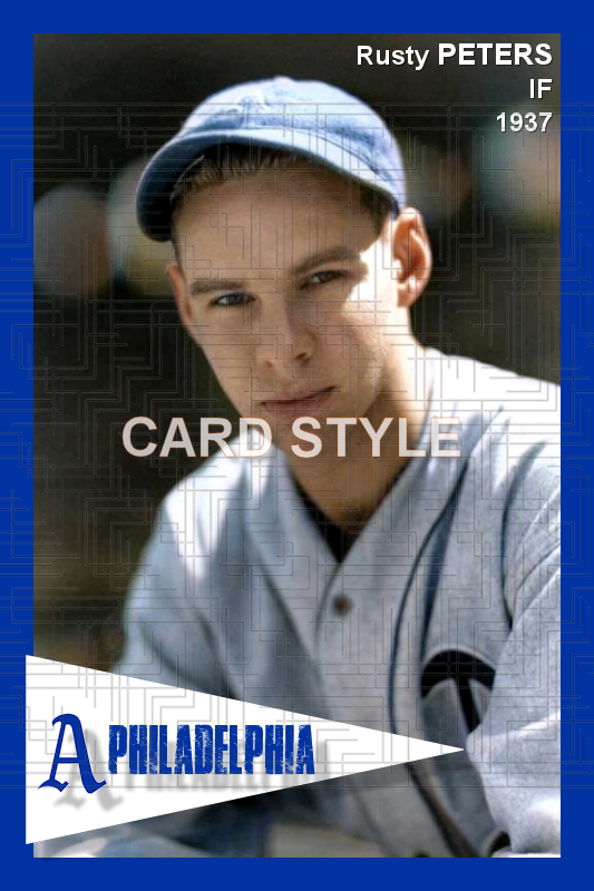 Rusty Peters - 1937 Philadelphia Athletics - choose a size & style