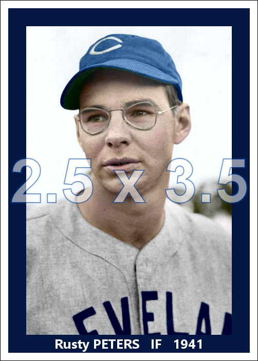 Rusty Peters - 1941 Cleveland Indians - choose a size & style