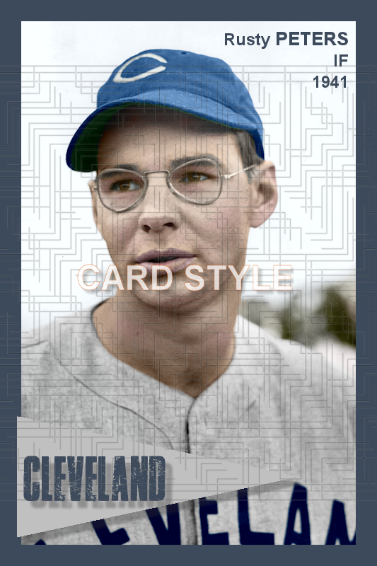 Rusty Peters - 1941 Cleveland Indians - choose a size & style