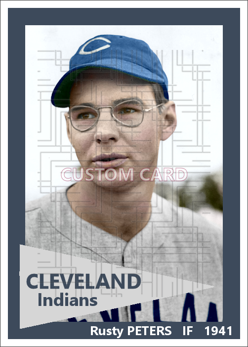 Rusty Peters - 1941 Cleveland Indians - choose a size & style