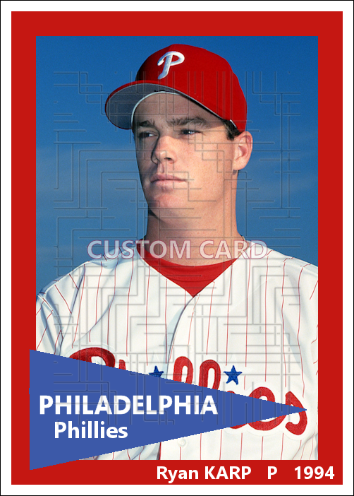 Ryan Karp - 1994 Philadelphia Phillies spring training - choose a size & style