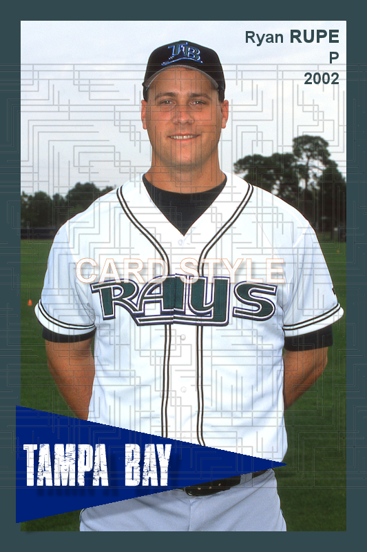 Ryan Rupe - 2002 Tampa Bay Devil Rays - choose a size & style