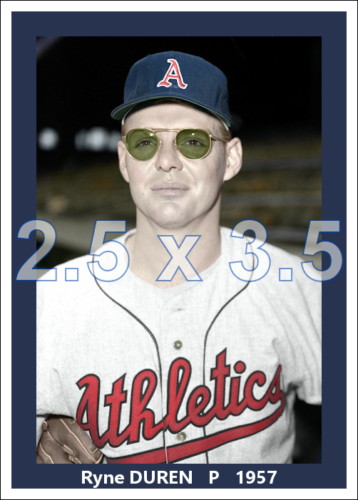 Ryne Duren - 1957 Kansas City Athletics - choose a size & style