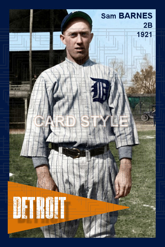 Sam Barnes - 1921 Detroit Tigers - choose a size & style