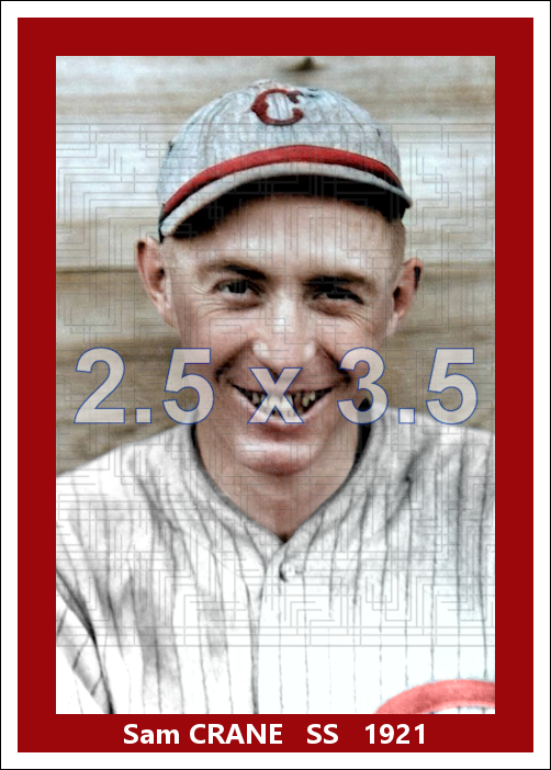 Sam Crane - 1921 Cincinnati Reds - choose a size & style