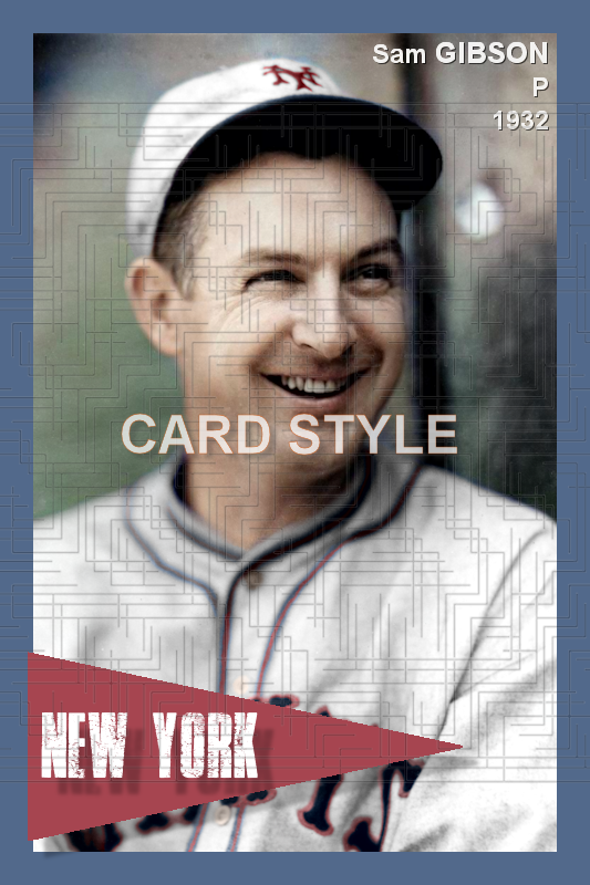 Sam Gibson - 1932 New York Giants - choose a size & style